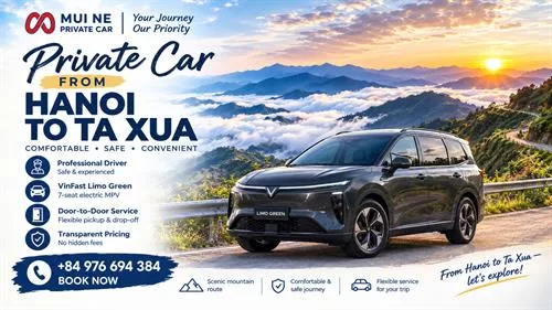 Hanoi to Ta Xua Private Car Transfer
